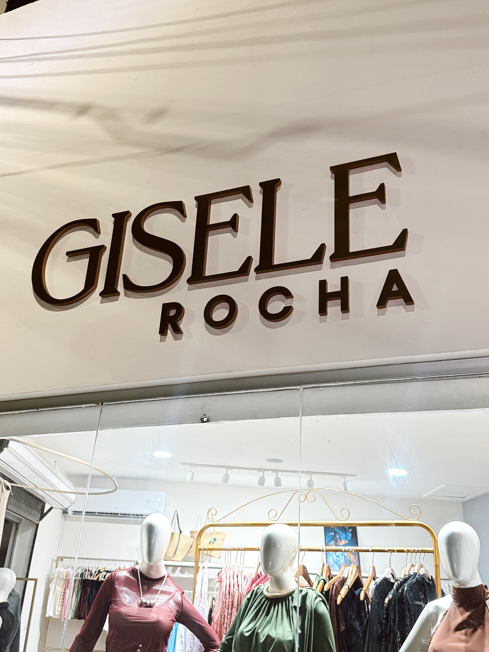 Vitrine da loja Gisele Rocha